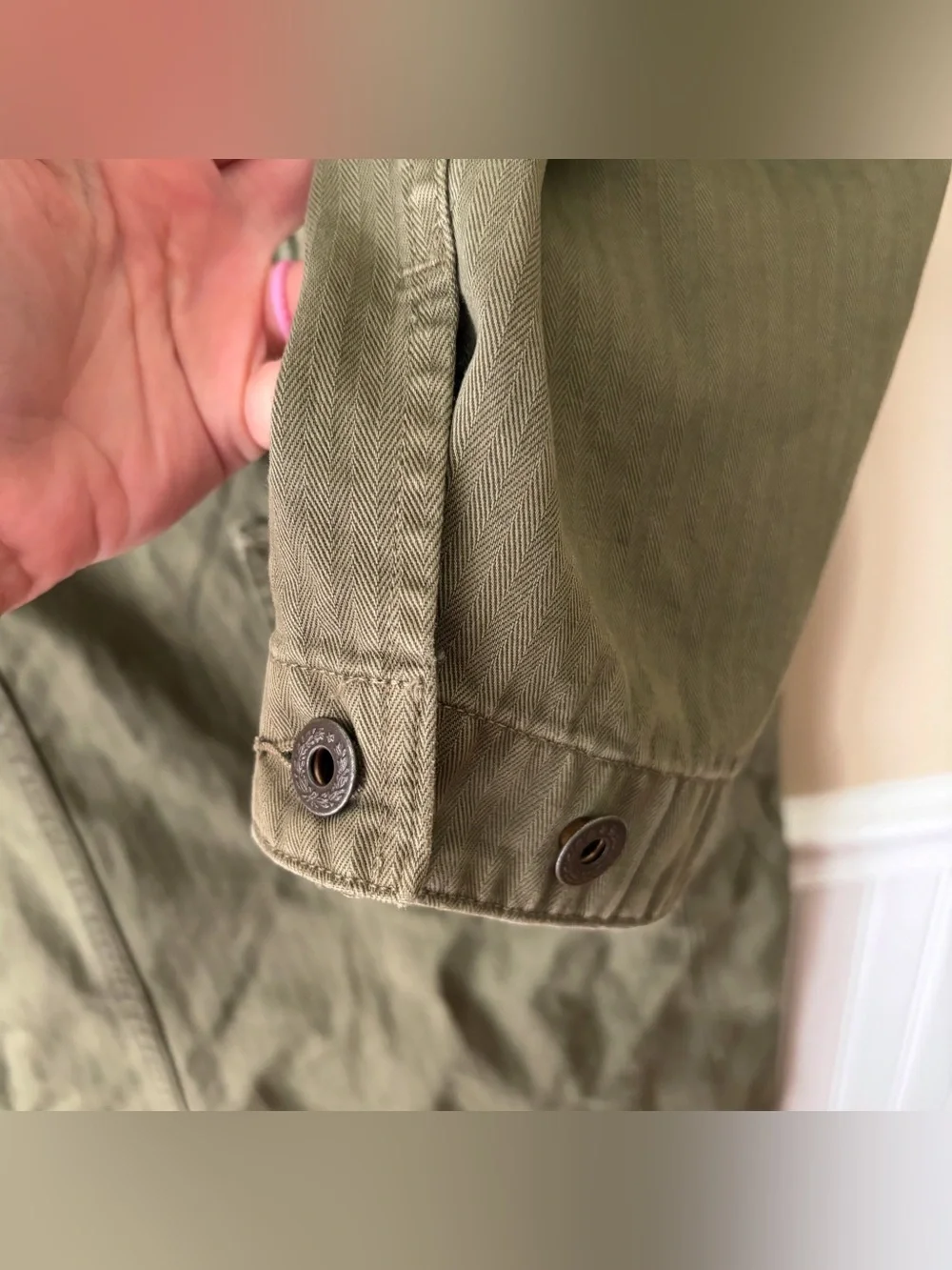 Ralph Lauren RRL Double RL Cotton Herringbone Coverall Workwear Olive Green XL